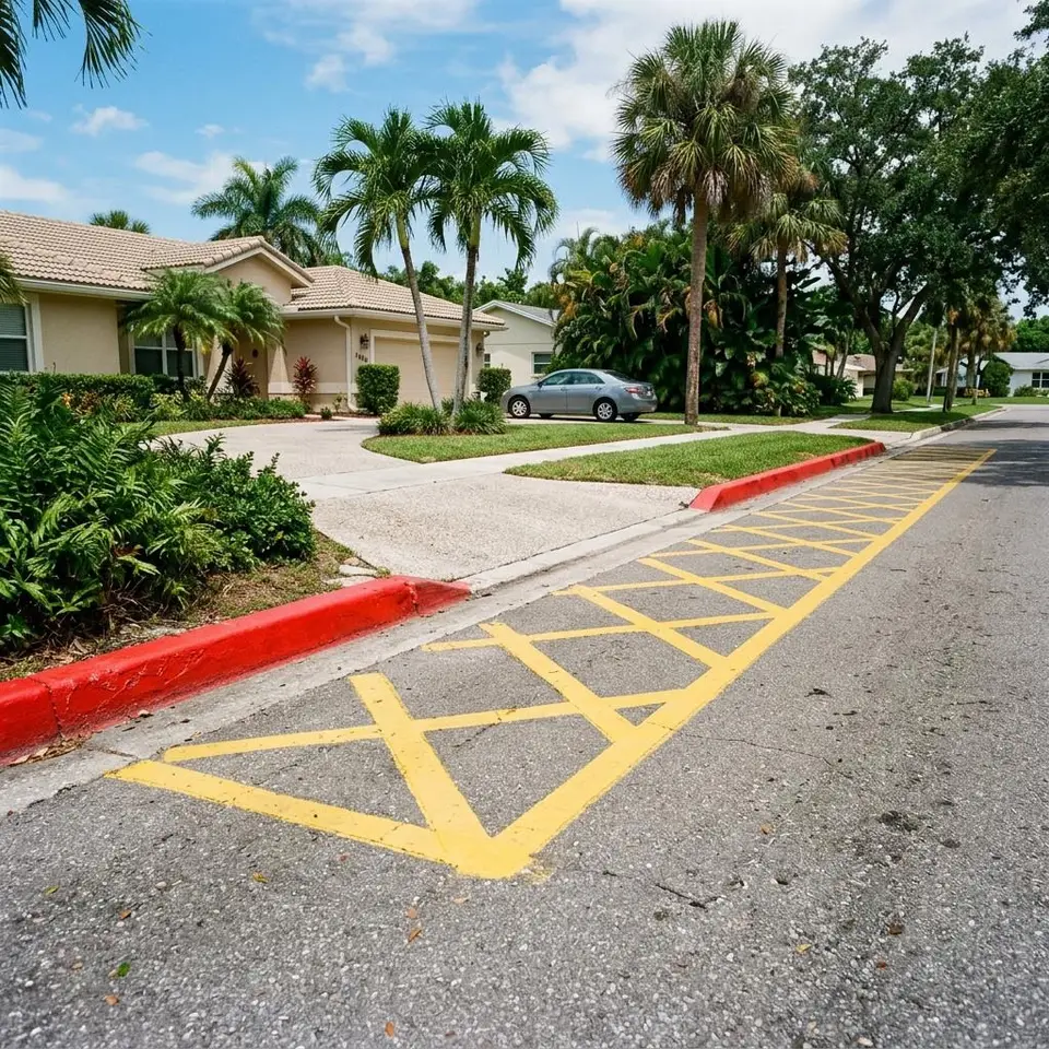 No Parking Zone Marking service illustration for a Southwest Florida property