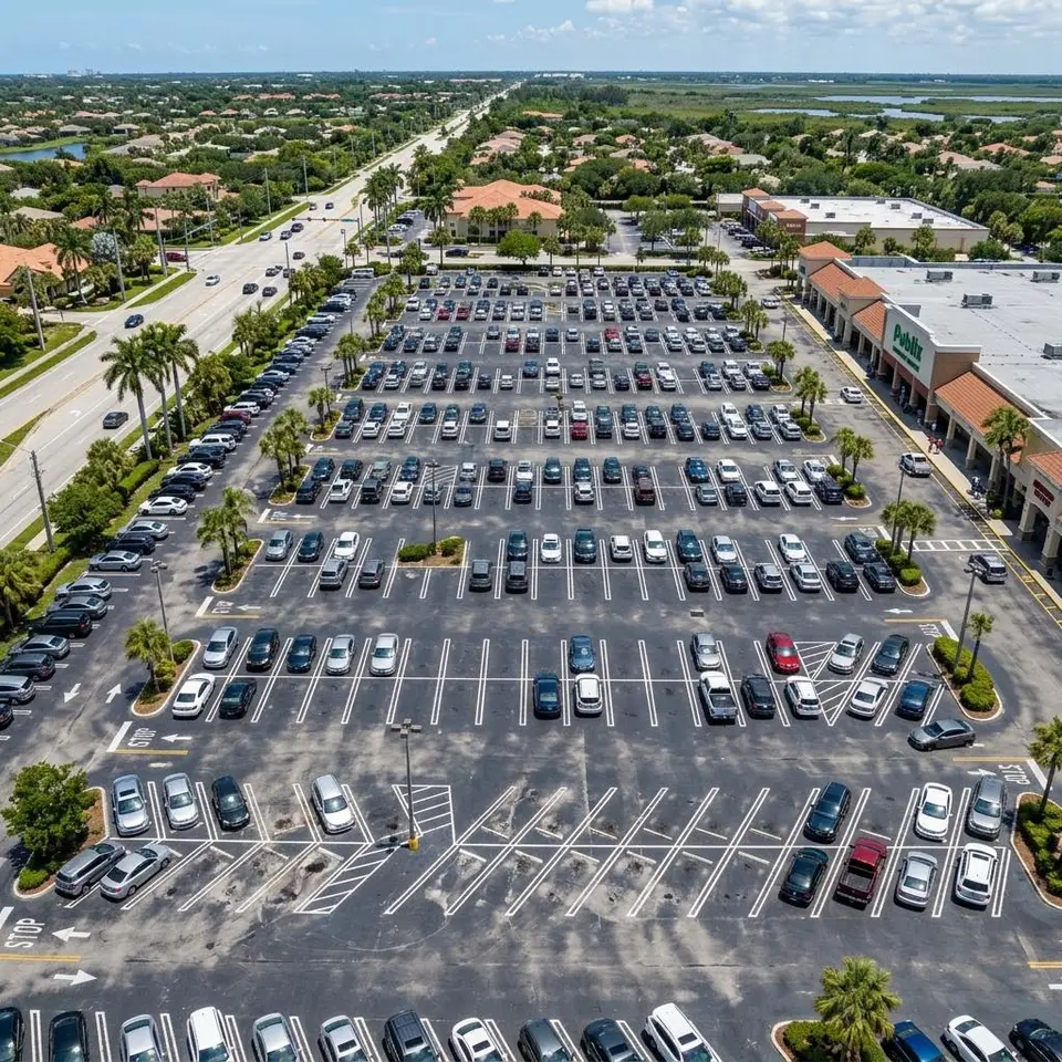 Parking Space Reconfiguration service illustration for a Southwest Florida property