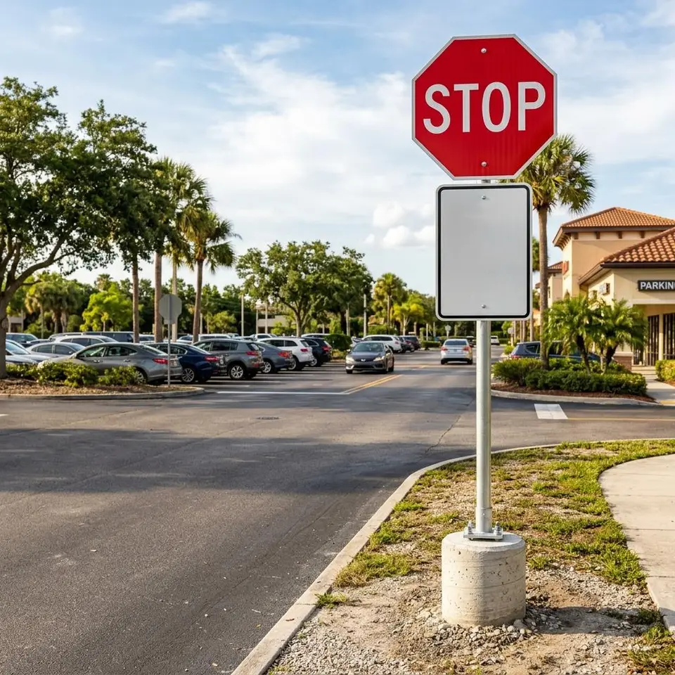 Traffic Sign Installation service illustration for a Southwest Florida property