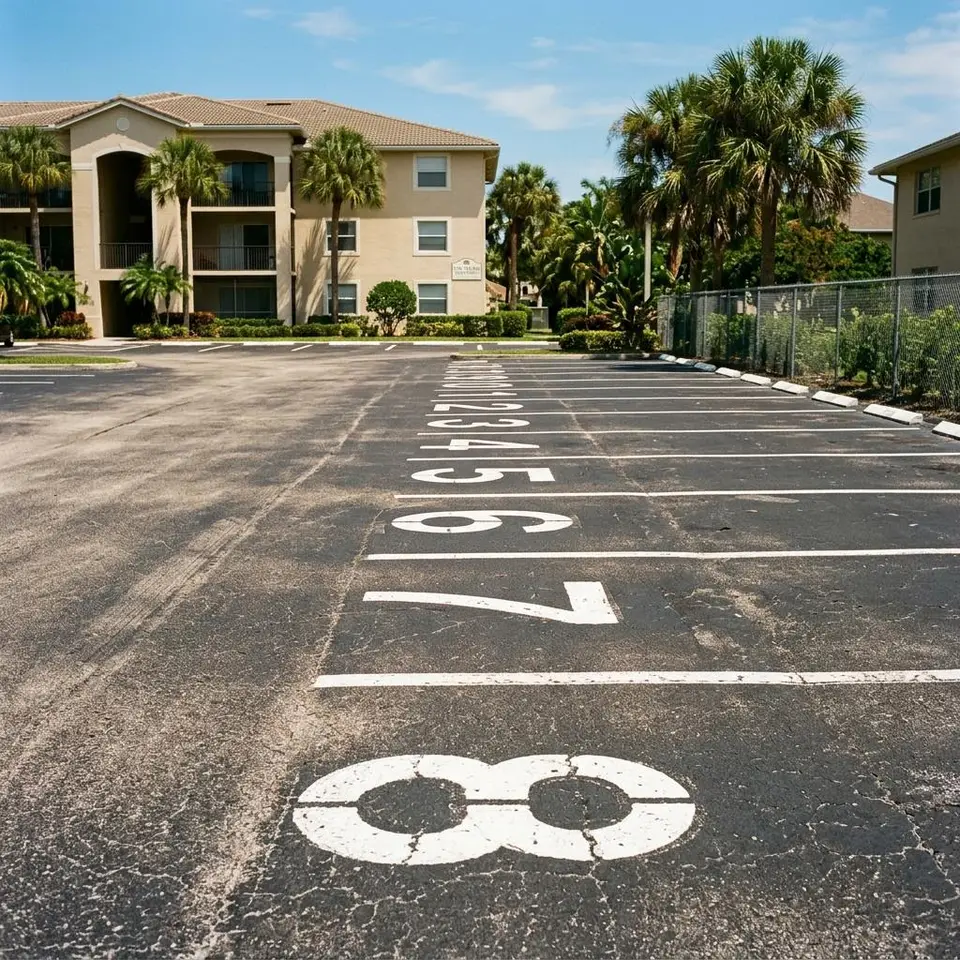 Parking Space Numbering service illustration for a Southwest Florida property